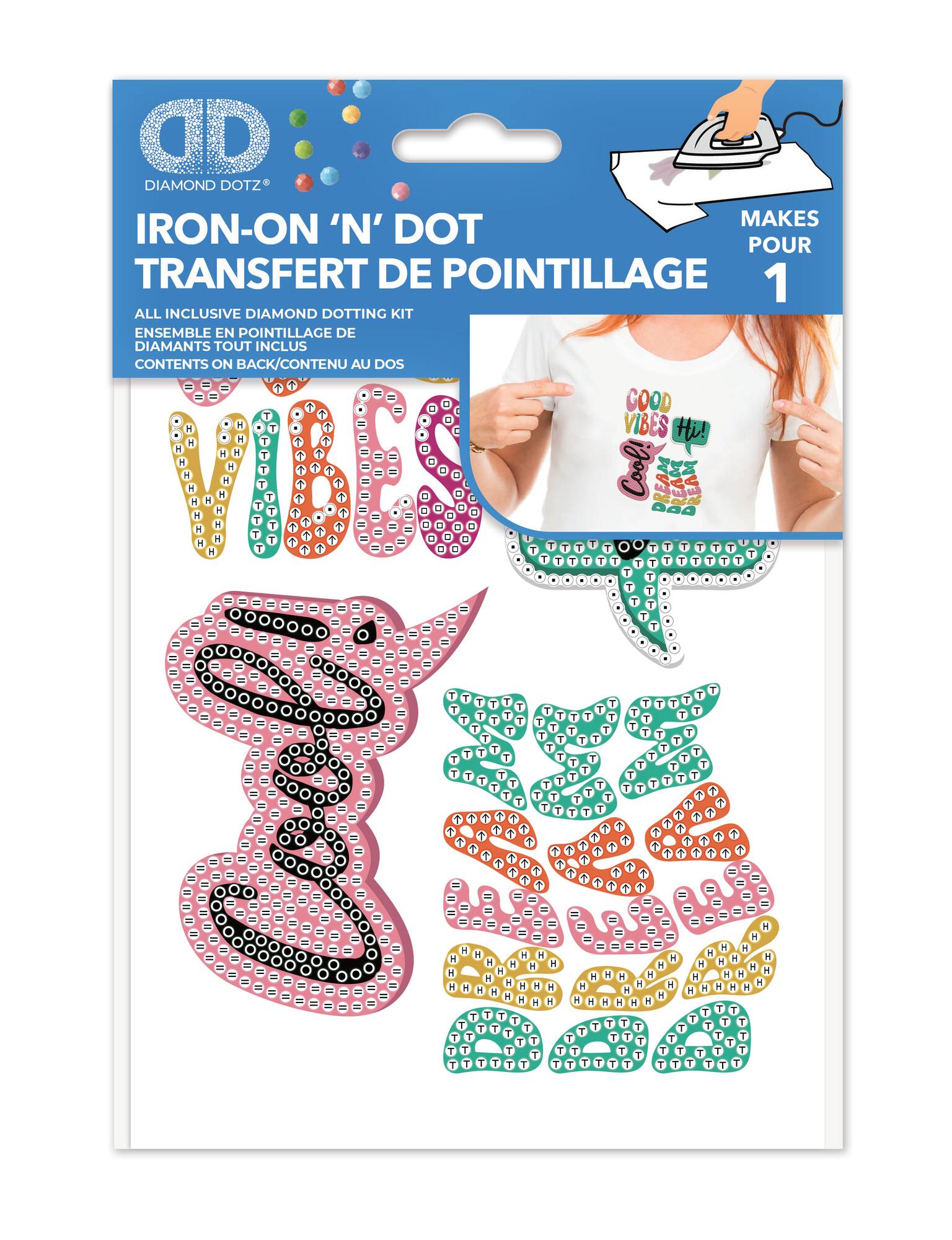 Diamond Dotz® Good Vibes Iron-On 'n' Dot Kit